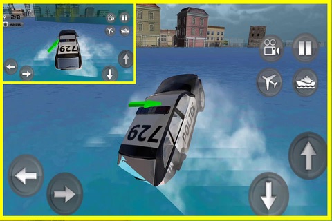 Floating Police Car Flying Cars – Futuristic Flight Simulator PRO game screenshot 2