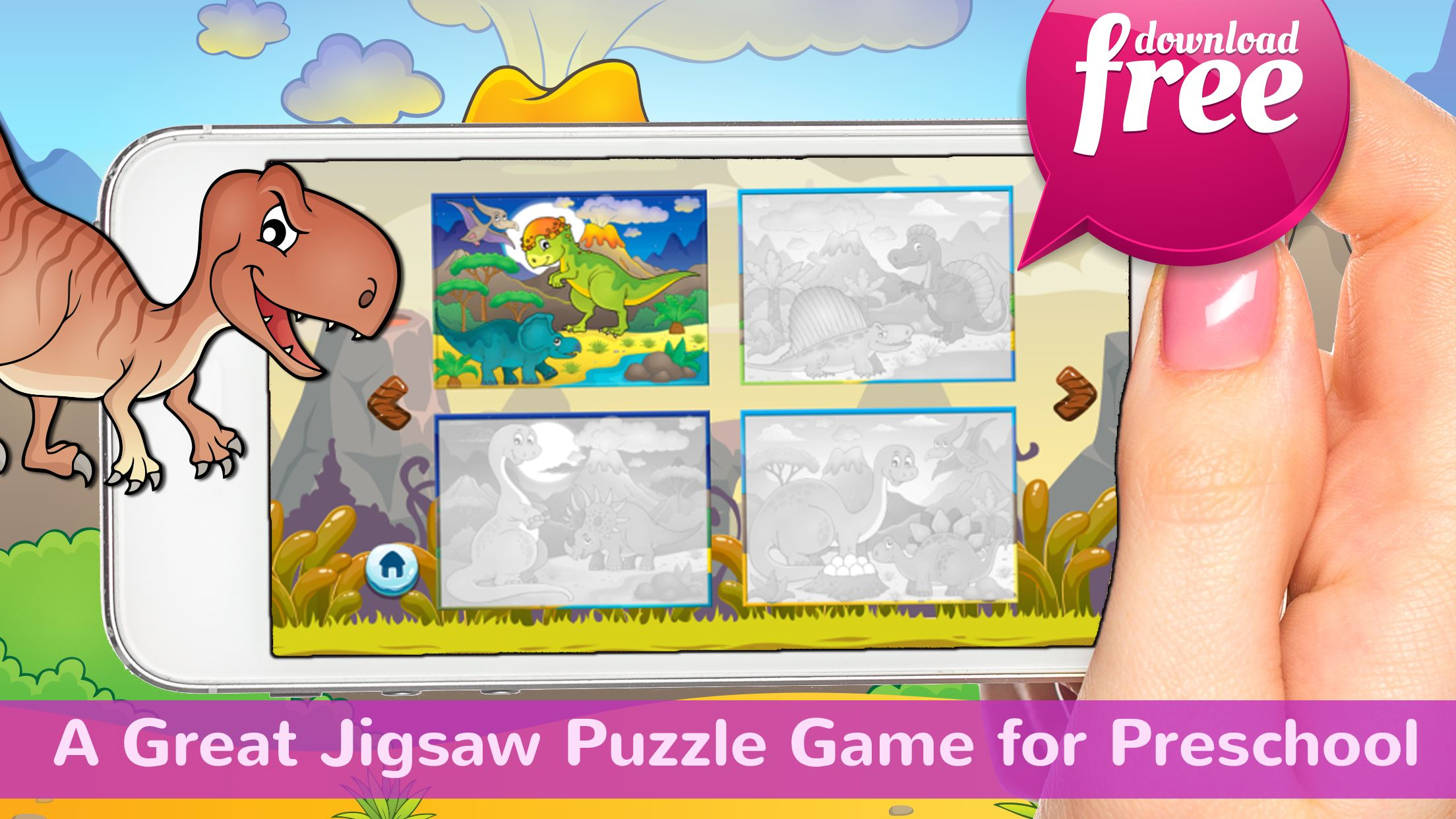 Dinosaurs Jigsaw Puzzles Free For Kids & Toddlers! screenshot 3