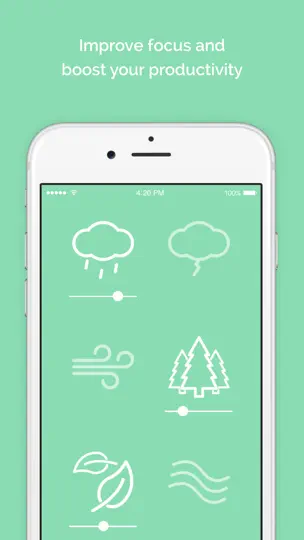 Captura de pantalla de Noisli en iPhone 1