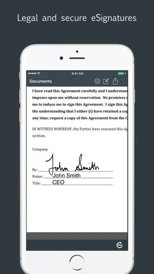 Скриншот Sign By JotNot - Fill And Sign PDF Form Or Sign PDF Document на iPhone 1