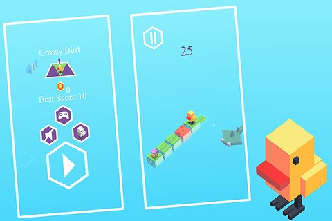 Crossy River:Risky Bird  - Tap Jump Endless Arcade Game screenshot 2