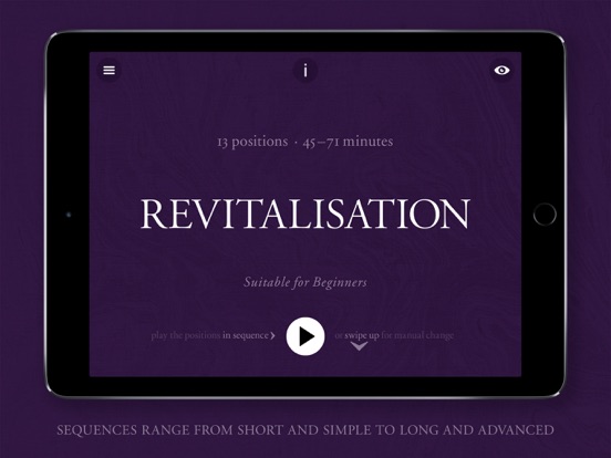 Yin yoga iPad app afbeelding 3