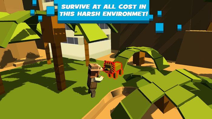 Top Down Island Survival Simulator 3D