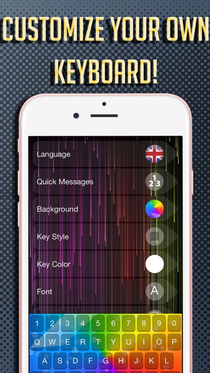Custom Keyboard Changer – Color Keyboard Themes free with Glitter Backgrounds and Fancy Fonts