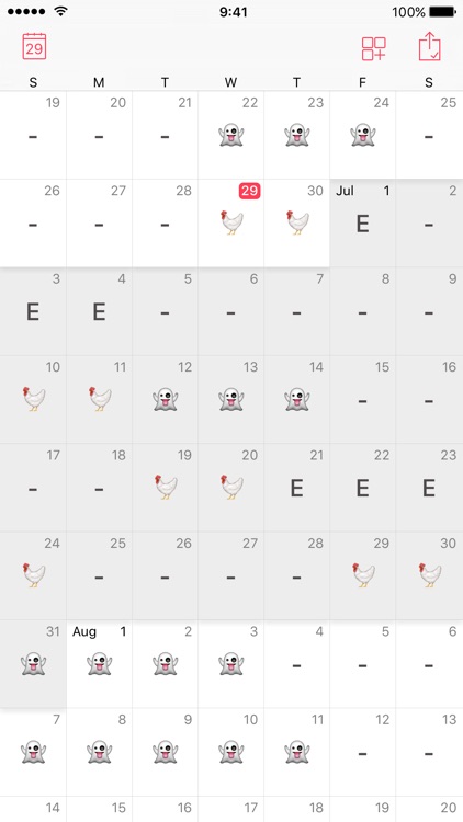 Shift Schedule - Type and Share Your Schedule