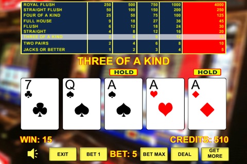 Video Poker : Jacks Or Better screenshot 4