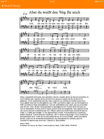 Taizé Music iPad screenshot 5 - Music app