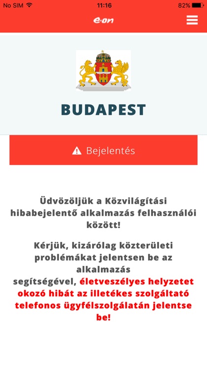 E.ON közvil. hibabejelentő screenshot-3