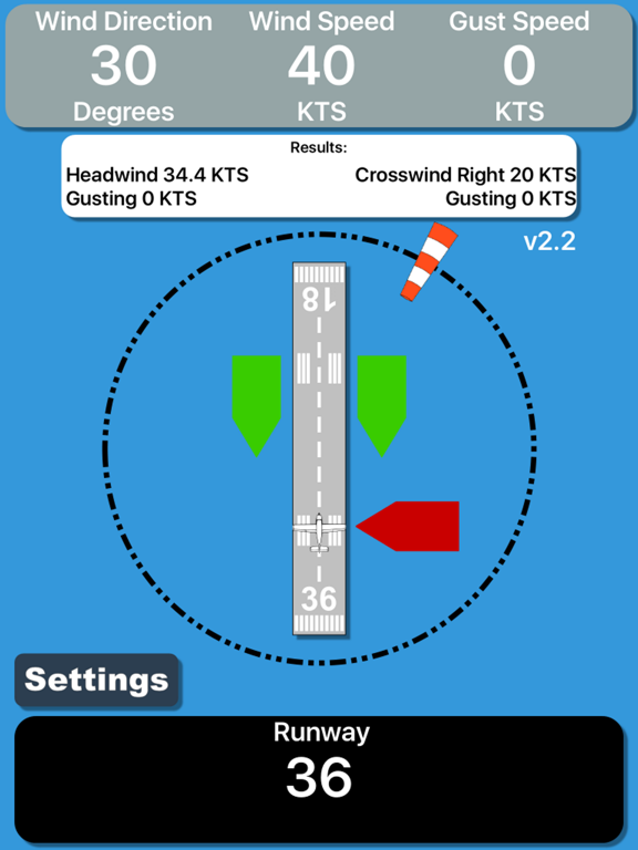 Screenshot #4 pour Runway Wind Calculator