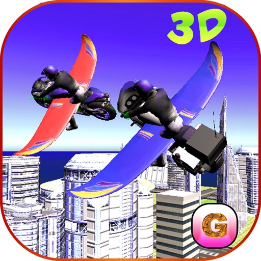 Flying Bike: Police vs Cops - Police Motorcycle Shooting Thief Chase Free Game icon