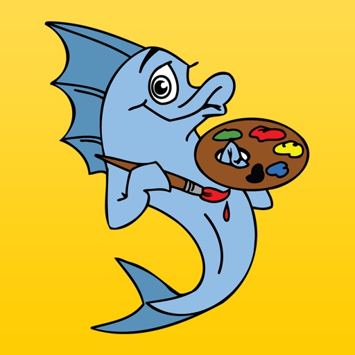 Kids Coloring Book - Sketch Cartoon Sea Animal Painting for Fun iOS App