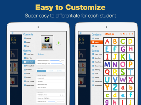 Alphabet Games - Letter Recognition and Identification iPad screenshot