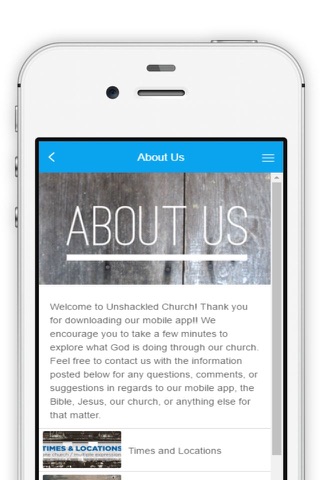 Unshackled Church Pasadena screenshot 2