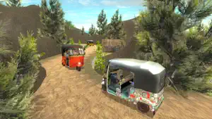 Off road tuk tuk auto rickshaw driving 3D simulator free 2016 - Take tourists to their destinations through hilly tracks screenshot #3 for iPhone