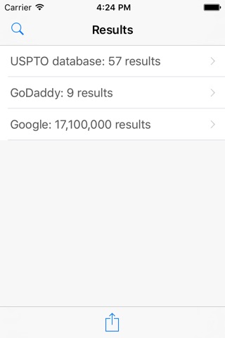 TM-rex - trademark search of USPTO database, Google, and GoDaddy screenshot 2
