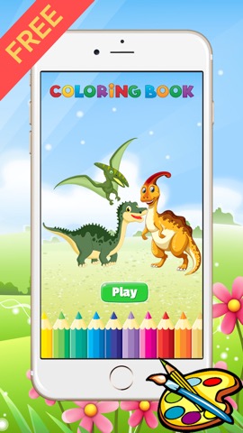 恐竜ドラゴンのぬりえ - 子供のための無料のゲームを描く、ディノペイントと色のゲーム良いですのおすすめ画像1