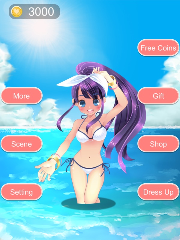 anime beach girl dress up