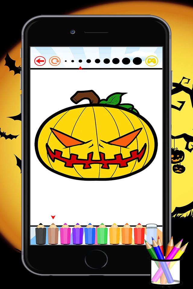 Coloring Book Happy Halloween Free Game For Kids screenshot 2