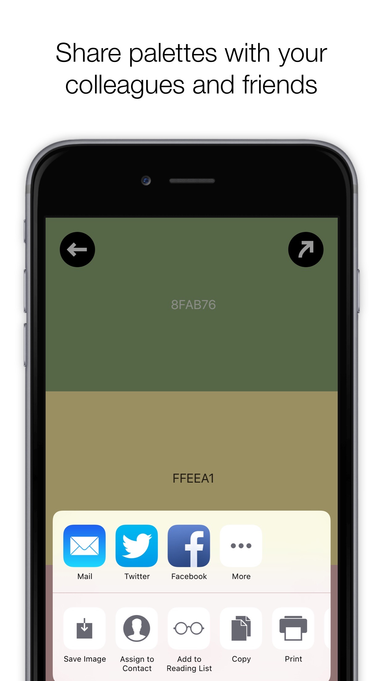 Screenshot do app Colordot by Hailpixel - A color picker for humans