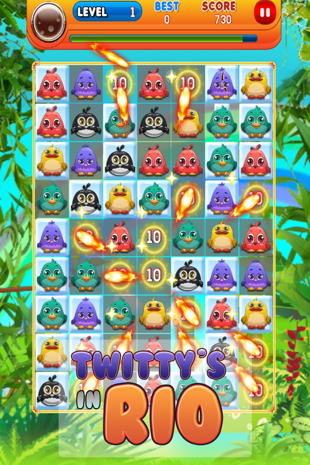 Twittys in Rio - Free Birds Puzzle Game