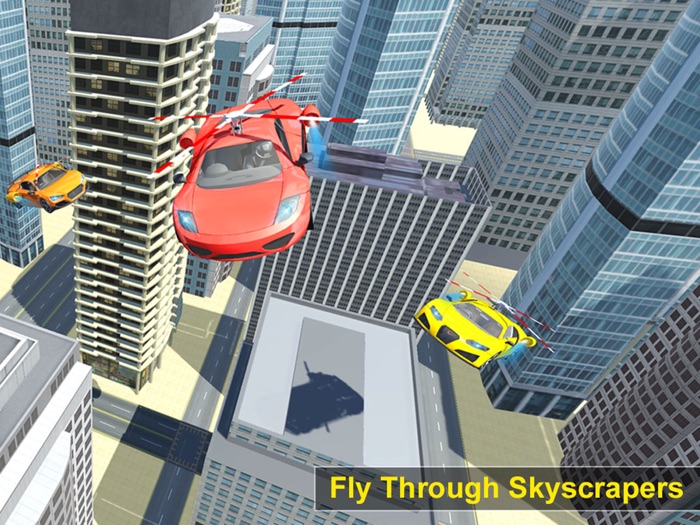 Flying Helicopter Car Futuristic Autopilot Flight