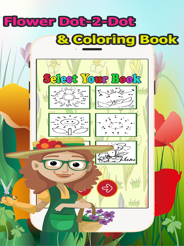 Flower Dot to Dot Coloring Book for Kids Grade 1-6: connect dots coloring pages preschool learning games screenshot 5