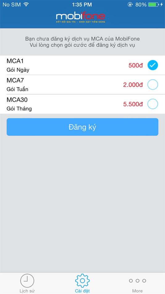 #3. MCA MobiFone (iOS) 由: MobiFone