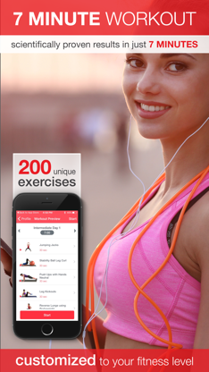 7 Minute Workout - Beginner to Advanced High Intensity Interval Training (HIIT) screenshot 1