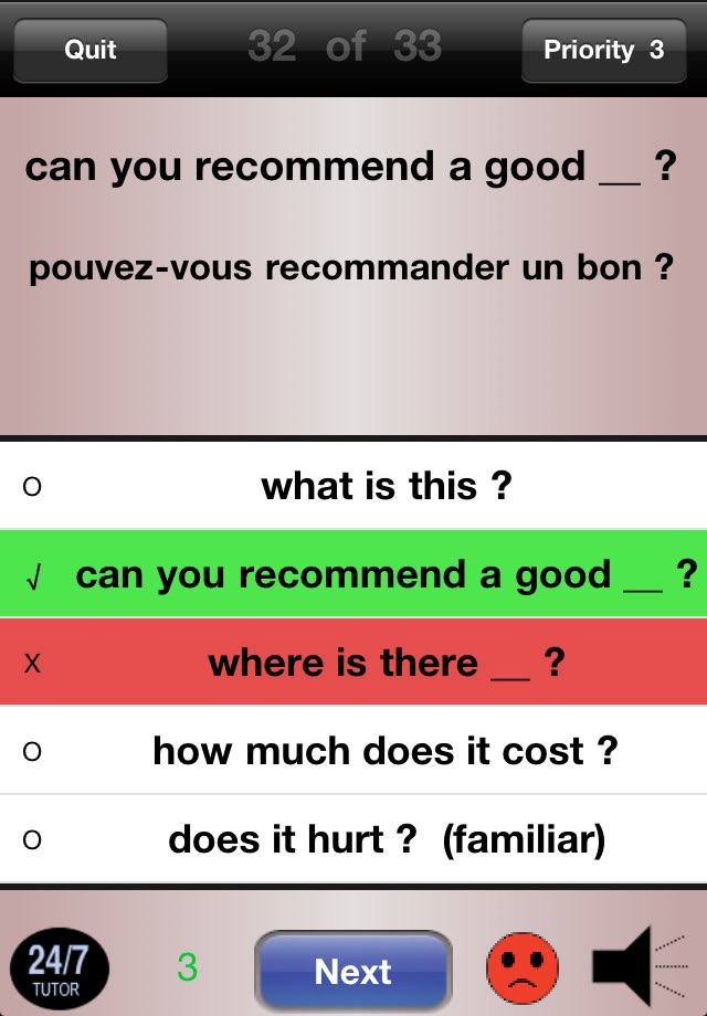 French Phrases 24/7 Language Learning screenshot 4