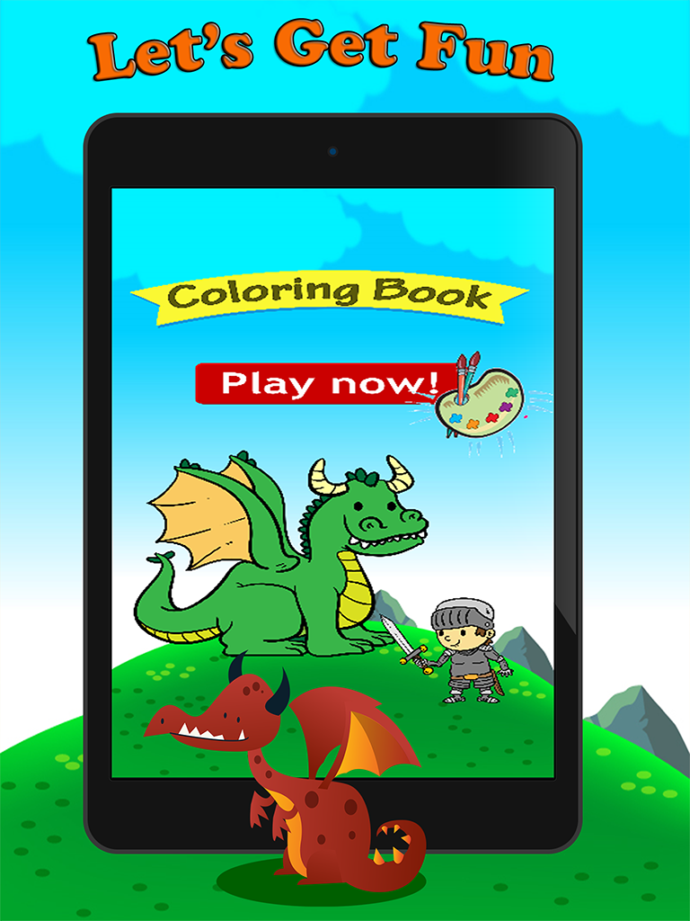 Dragon Paint and Coloring Book: Learning skill best of fun games free for kids screenshot 5