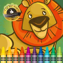Wild animals Coloring Book: These cute zoo animal coloring pages provide learning skill games free for children and toddler any age app icon