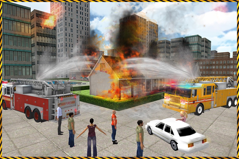 911 Helicopter Fire Rescue Truck Driver: 3D Game screenshot 4