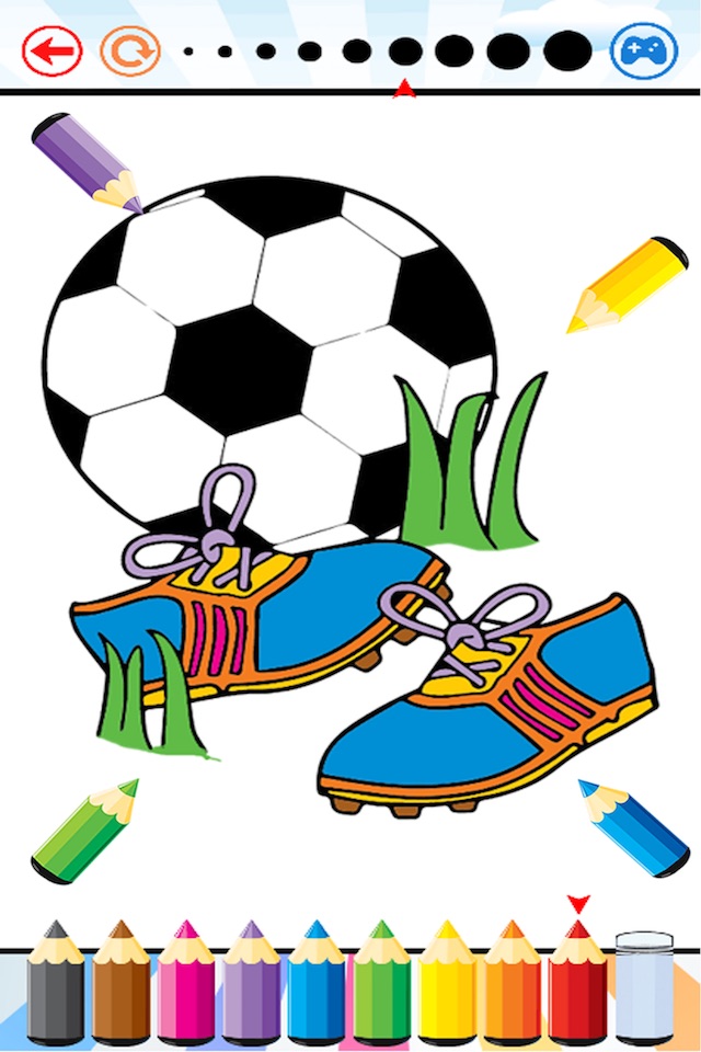 Soccer Football Coloring Book - Sport drawing and painting for kid free game good color HD screenshot 3