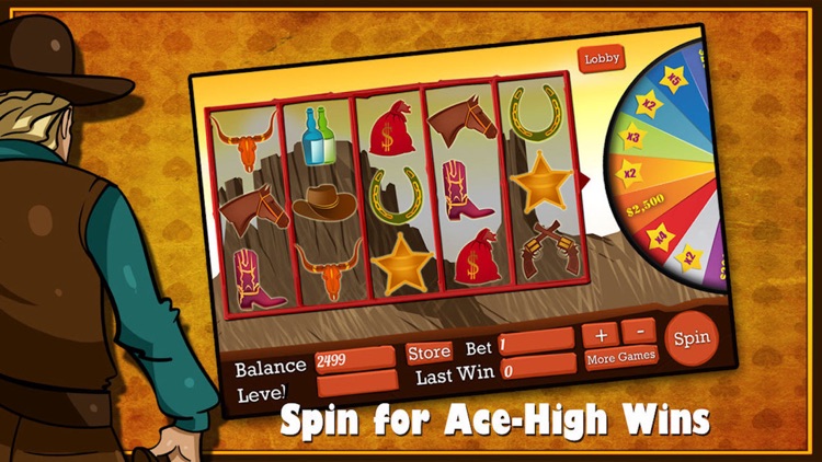 Awesome Wild West Mega Slots Casino - PLUS Mini Games - Poker, Blackjack, Bingo, Roulette screenshot-3