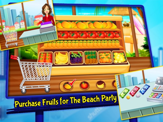 Supermarket Boy Summer Shopping Mall - A grocery Store & Cash Register game iPad screenshot
