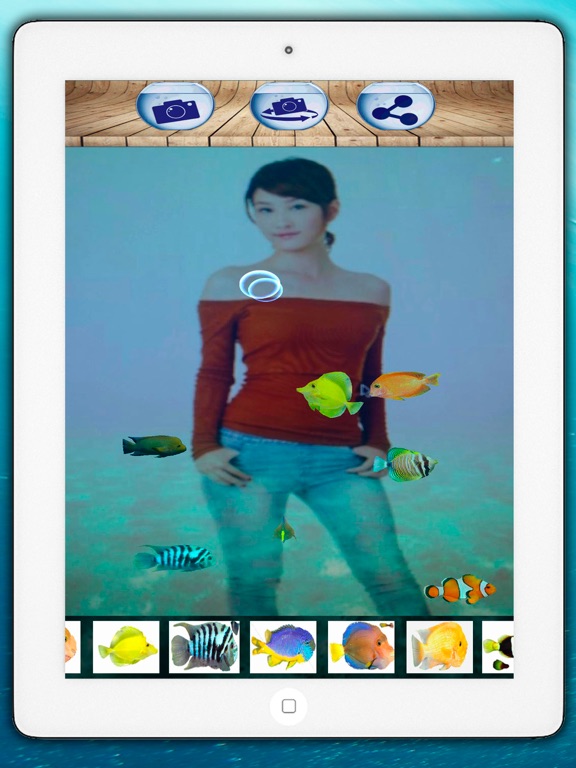 3D animated aquarium - moving fish tank and live wallpaper iPad screenshot 1 - Photo & Video app