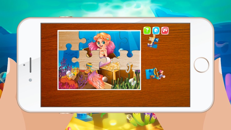 Mermaid Games for kids - Cute Princess Train Jigsaw Puzzles for Preschool and Toddlers screenshot-4