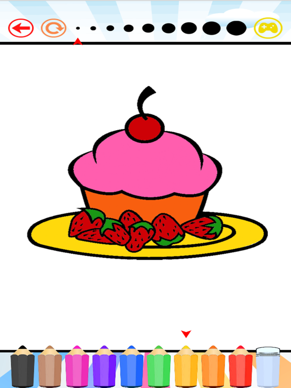 Cake Happy Birthday Coloring Book : Educational Learning Games For Kids & Toddler iPad screenshot