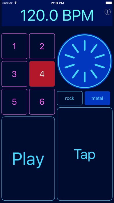 Screenshot #2 pour Drum Beats Metronome
