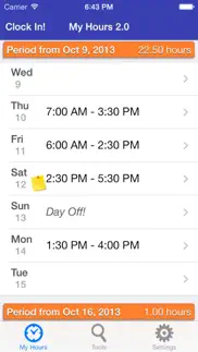 my hours 2.0 iphone screenshot 1