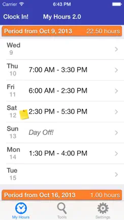 My Hours 2.0 iPhone image 1