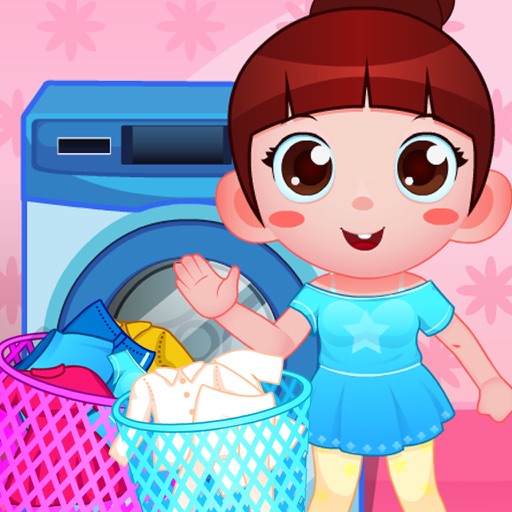 Cute Girl Clean up Room icon