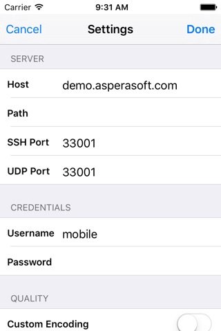 IBM Aspera Uploader Mobile screenshot 4