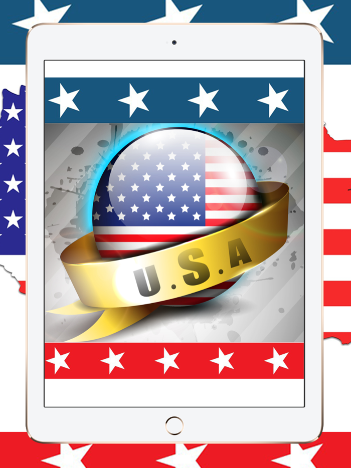 50 US States Map Capital Cities and Flags American