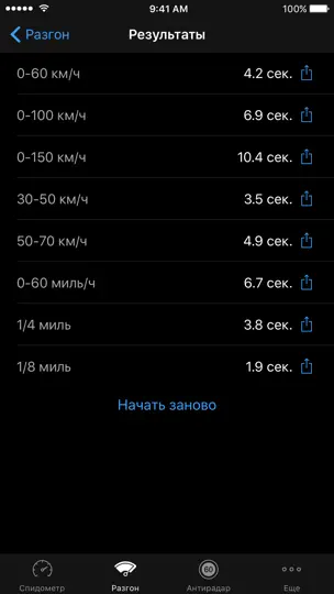 Скриншот Спидометр и антирадар на iPhone 4