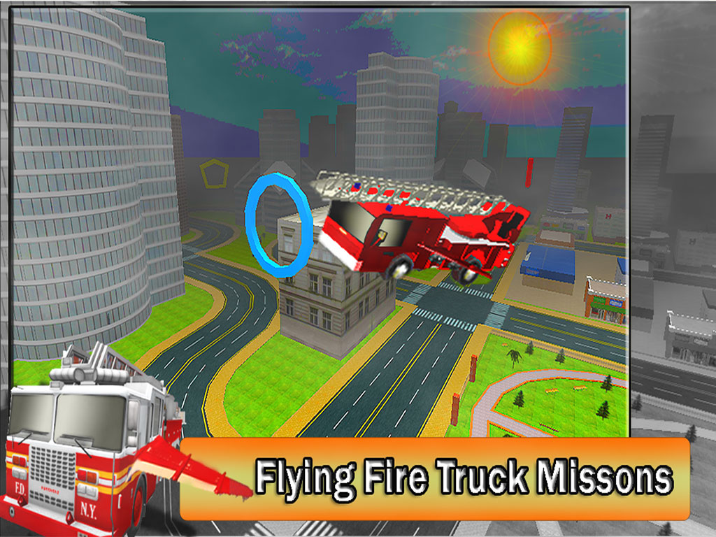 2016 Fire Truck Driving Academy – Flying Firefighter Training with Real Fire Brigade Sirens screenshot 8