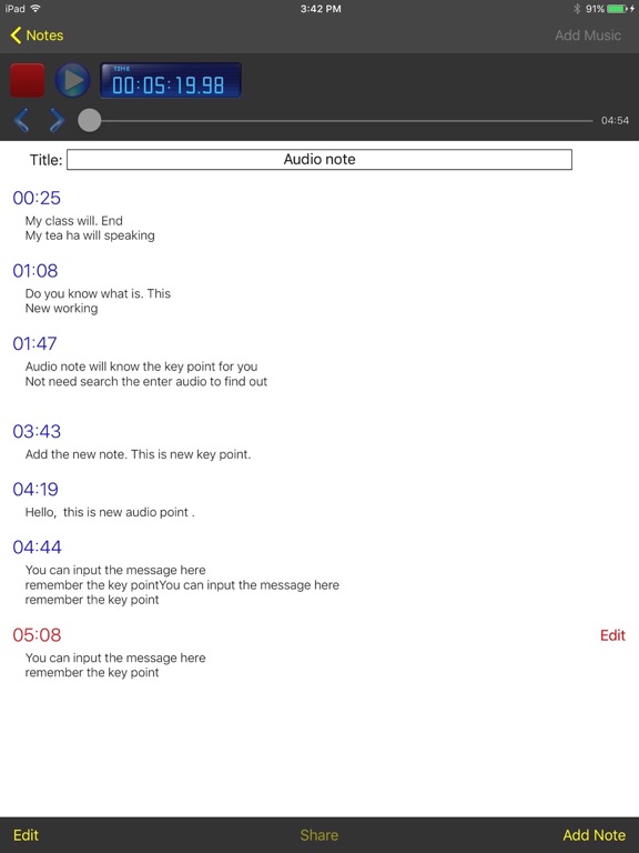 Screenshot #5 pour Meeting Lecture & Voice Audio Notes Record