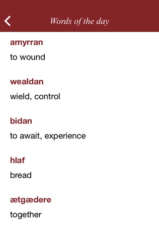 Old English Words screenshot 3