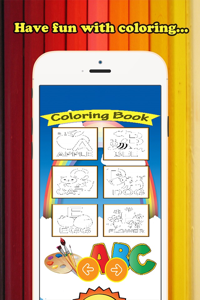 ABC Coloring Book for children age 1-10 (Alphabet Upper): Drawing & Coloring page games free for learning skill screenshot 2