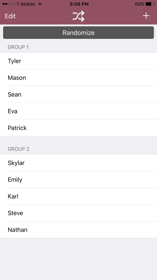 #5. Pair Randomizer (iOS) 由: Emily Mearns